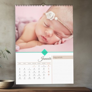 Jegyzetelhető naptár fotókkal | MyPrintPix