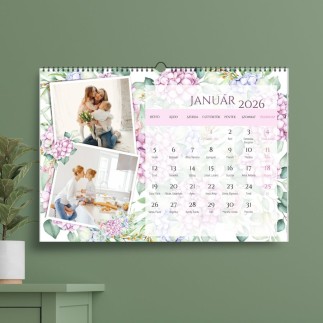 Hortensia A4 fekvő családi fényképes naptár | MyPrintPix
