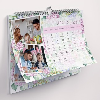 Hortensia A4 fekvő családi fényképes naptár | MyPrintPix