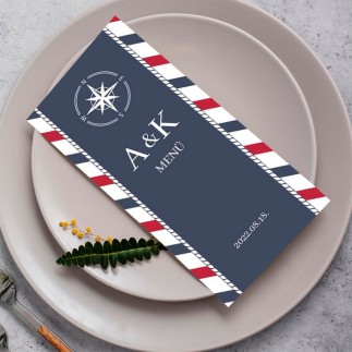 Nautical esküvői menükártya | MyPrintPix