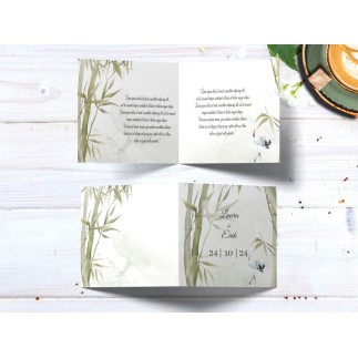Bambus esküvői meghívó | MyPrintPix