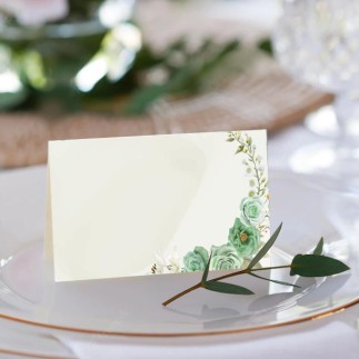 Green Rose esküvői ültetőkártya | MyPrintPix
