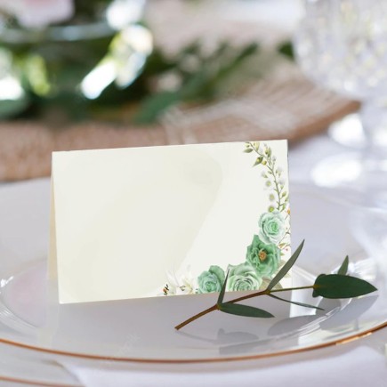 Green Rose esküvői ültetőkártya | MyPrintPix