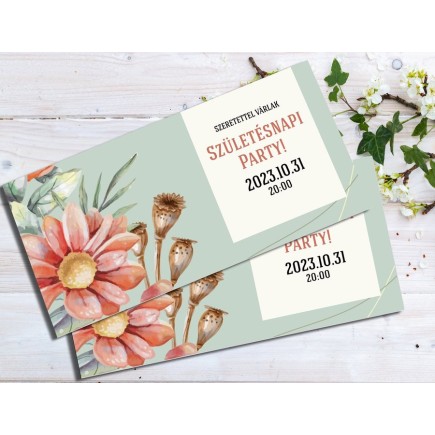 Rosette 2 esküvői meghívó | MyPrintPix