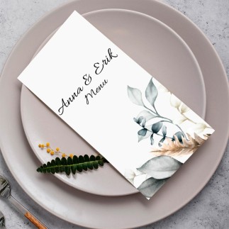Linda esküvői menükártya | MyPrintPix