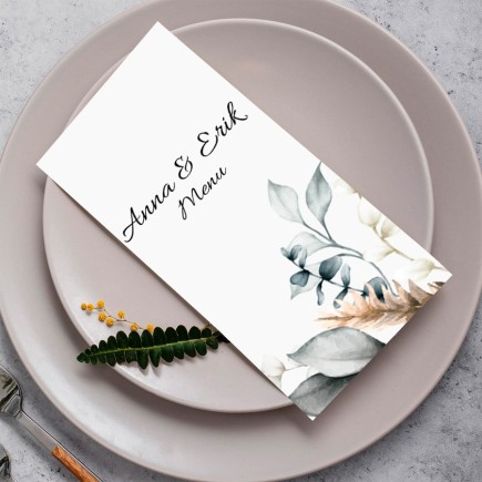 Linda esküvői menükártya | MyPrintPix