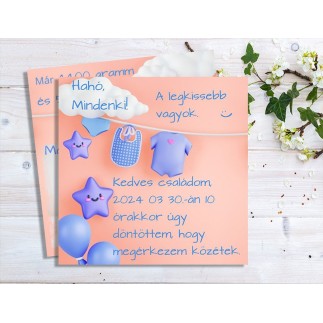 Megérkeztem kártya fiús