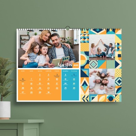 Geometrikus családi fényképes naptár | MyPrintPix