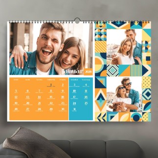 Geometrikus naptár saját fotókkal | MyPrintPix