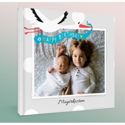 Megérkeztem pöttyös babafotókönyv | MyPrintPix