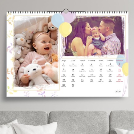 Megérkeztem A3 fekvő családi naptár fotókkal | MyPrintPix