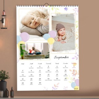 Megérkeztem A3 álló családi naptár fotókkal | MyPrintPix