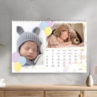 Megérkeztem A3 álló családi naptár fotókkal | MyPrintPix