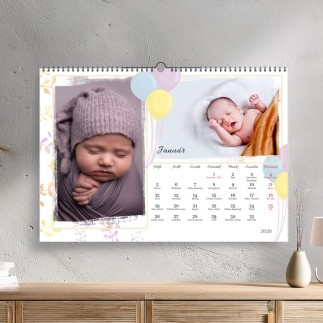 Megérkeztem A3 álló családi naptár fotókkal | MyPrintPix