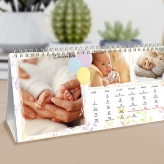 Megérkeztem A3 álló családi naptár fotókkal | MyPrintPix