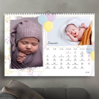 Megérkeztem A3 álló családi naptár fotókkal | MyPrintPix