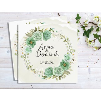 Green Rose esküvői meghívó | MyPrintPix