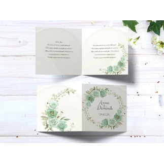 Green Rose esküvői meghívó | MyPrintPix
