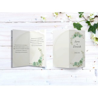 Green Rose esküvői meghívó | MyPrintPix
