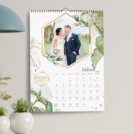 Wedding day esküvői fényképes naptár | MyPrintPix