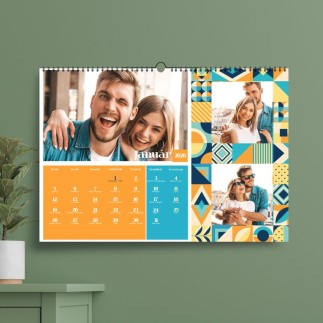 Geometrikus fényképes naptár családoknak | MyPrintPix