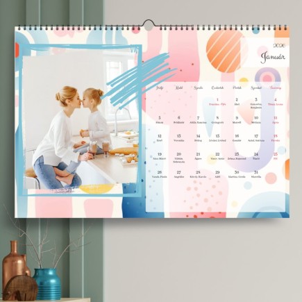 Vilhelmina A3 fekvő családi fényképes naptár | MyPrintPix