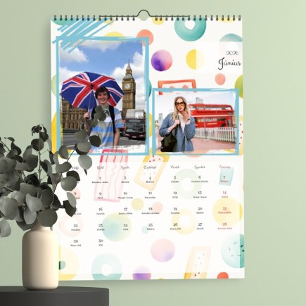 Vilhelmina A3 álló családi fényképes naptár | MyPrintPix