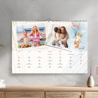Fox A4 fekvő családi naptár fotókkal | MyPrintPix