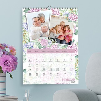 Hortensia A3 fekvő családi fényképes naptár | MyPrintPix