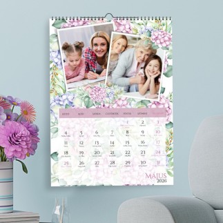 Hortensia A3 fekvő családi fényképes naptár | MyPrintPix