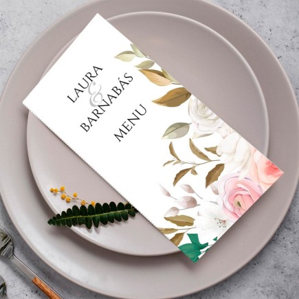 Mirtill esküvői menükártya | MyPrintPix