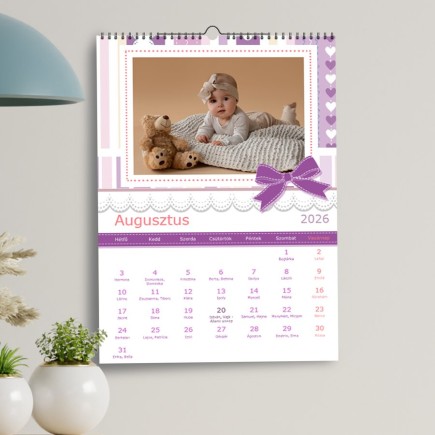 Bina naptár gyerekfotókhoz | MyPrintPix