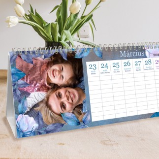 Blue rose esküvői naptár saját fotókkal | MyPrintPix