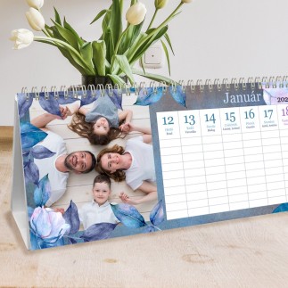 Blue rose esküvői naptár saját fotókkal | MyPrintPix