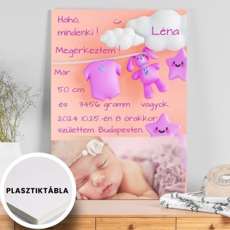 Megérkeztem- Léna babás fotókollázs | MyPrintPix