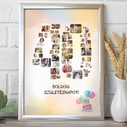 Köszöntő - 40 születésnapi fotókollázs | MyPrintPix