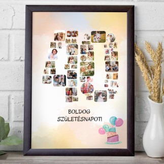 Köszöntő - 40 születésnapi fotókollázs | MyPrintPix