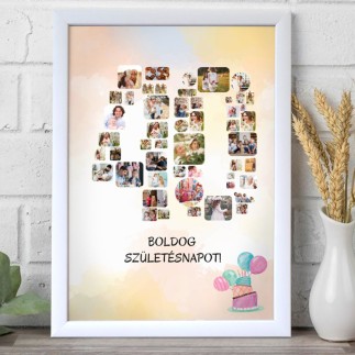 Köszöntő - 40 születésnapi fotókollázs | MyPrintPix