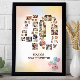 Köszöntő - 40 születésnapi fotókollázs | MyPrintPix