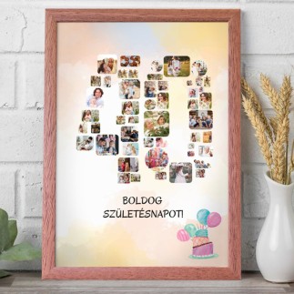 Köszöntő - 40 születésnapi fotókollázs | MyPrintPix