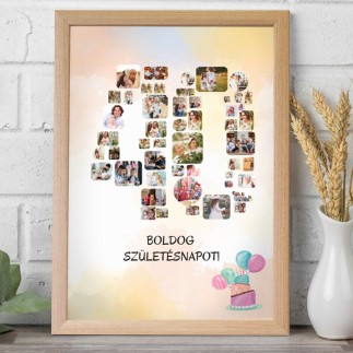 Köszöntő - 40 születésnapi fotókollázs | MyPrintPix