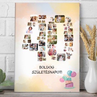 Köszöntő - 40 születésnapi fotókollázs | MyPrintPix