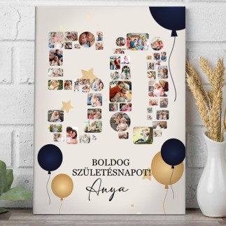 Köszöntő - 50 születésnapi fotókollázs | MyPrintPix