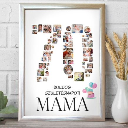 Köszöntő - 70 születésnapi fotókollázs | MyPrintPix