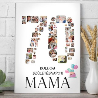 Köszöntő - 70 születésnapi fotókollázs | MyPrintPix