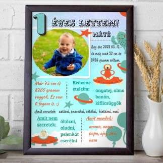 Köszöntő 1éves lettem- Máté babás fotókollázs | MyPrintPix
