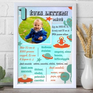 Köszöntő 1éves lettem- Máté babás fotókollázs | MyPrintPix