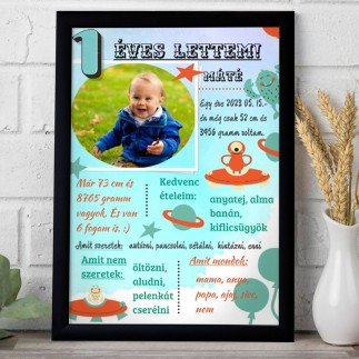 Köszöntő 1éves lettem- Máté babás fotókollázs | MyPrintPix