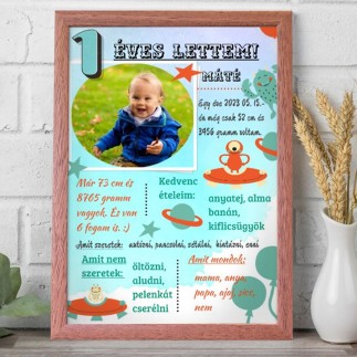 Köszöntő 1éves lettem- Máté babás fotókollázs | MyPrintPix