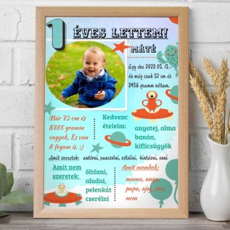 Köszöntő 1éves lettem- Máté babás fotókollázs | MyPrintPix